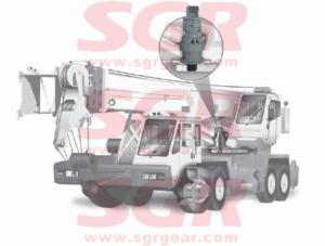 Slewing drive gearbox for mobile cranes